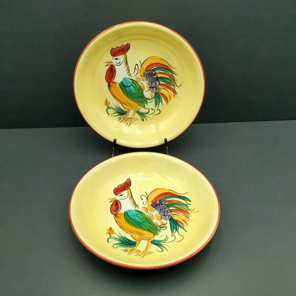 Tabletops Unlimited Porto Rooster Soup Pasta Bowls Tabletops Gallery Soup Bowls - Picture 1 of 8